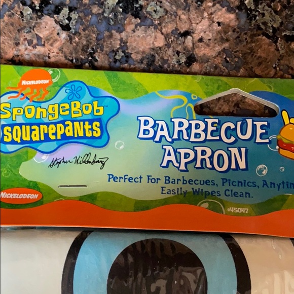 Vintage Spongebob Squarepants BBQ Barbecue Apron NEW Nickelodeon - Picture 3 of 3